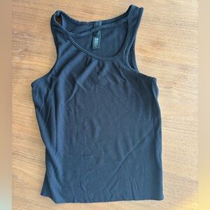 SKIMS Black Ribbed Tank Top